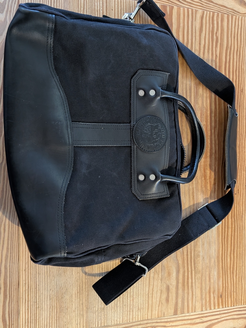 Duluth Pack Canvas and Leather Briefcase Shoulder Bag